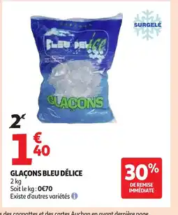 Auchan Glaçons bleu délice offre