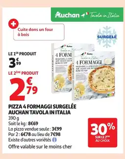Auchan Pizza 4 formaggi surgelée auchan tavola in italia offre