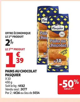 Auchan PASQUIER Pains au chocolat offre