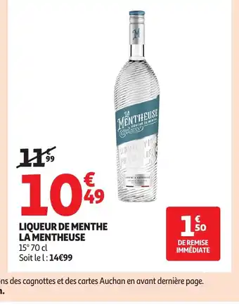 Auchan LA MENTHEUSE Liqueur de menthe offre