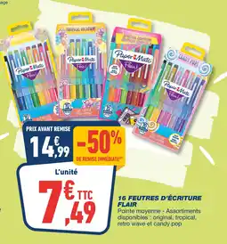 Bureau Vallée 16 feutres d'écriture flair offre