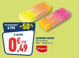 Bureau Vallée MAPED Gomme neon offre