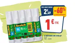 Bureau Vallée 5 bâtons de colle offre