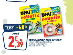 Bureau Vallée Ruban adhésif avec dévidoir offre