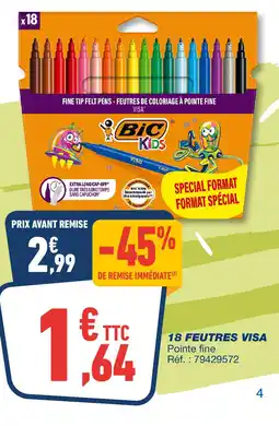 Bureau Vallée 18 feutres visa offre