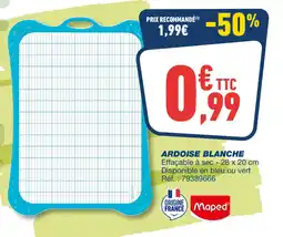 Bureau Vallée MAPED Ardoise blanche offre