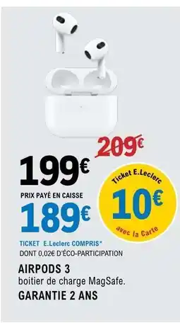 E.Leclerc AIRPODS 3 offre