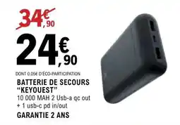 E.Leclerc BATTERIE DE SECOURS “KEYOUEST” offre