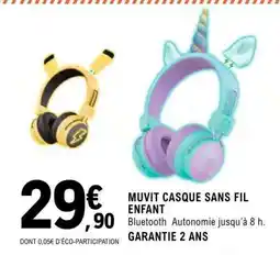 E.Leclerc MUVIT CASQUE SANS FIL ENFANT offre