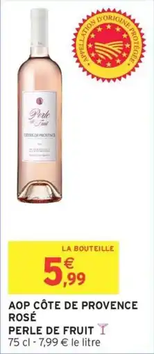 Intermarché Aop côte de provence rosé perle de fruit offre