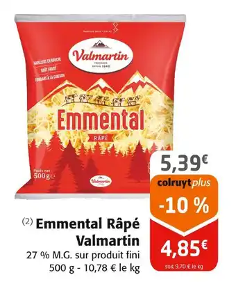 Colruyt VALMARTIN Emmental râpé offre