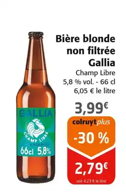 Colruyt GALLIA Bière blonde non filtrée offre
