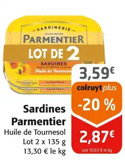 Colruyt PARMENTIER Sardines offre