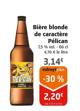 Colruyt PÉLICAN Bière blonde de caractère Pélican offre