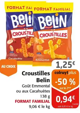 Colruyt BELIN Croustilles goût emmental offre