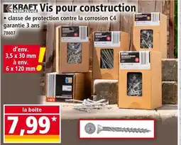 Norma KRAFT WERKZEUGE Vis pour construction offre