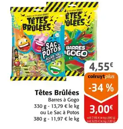 Colruyt TÊTES BRÛLÉES Barres à gogo offre
