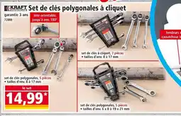 Norma KRAFT WERKZEUGE Set de clés polygonales à cliquet offre