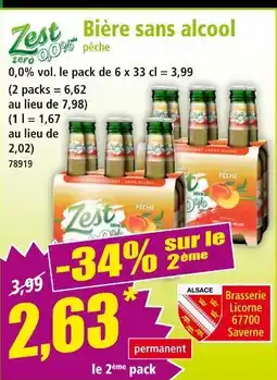 Norma ZEST Bière sans alcool offre