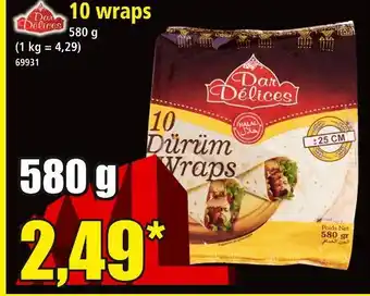 Norma DAR DELICES 10 wraps offre