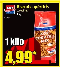 Norma XOX Biscuits apéritifs cocktail mix offre
