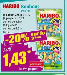 Norma HARIBO Bonbons delir'pik offre