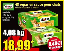 Norma KITEKAT 48 repas en sauce pour chats offre