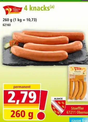 Norma STOEFFLER 4 knacks offre