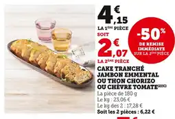 U Express Cake tranché jambon emmental offre