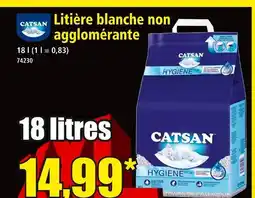 Norma CATSAN Litière blanche non agglomérante offre