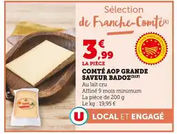 U Express BADOZ COMTÉ AOP GRANDE SAVEUR offre