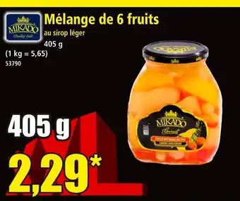 Norma MIKADO Mélange de 6 fruits offre