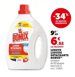 U Express BONUX Lessive liquide detachante bonux offre