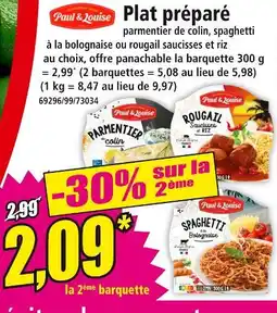 Norma PAUL & LOUISE Plat préparé offre