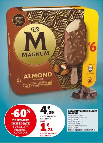 U Express MAGNUM Bâtonnets crème glacée offre