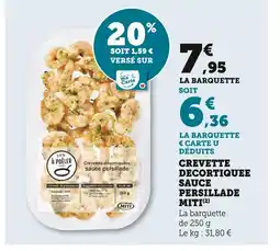 U Express Crevette decortiquee sauce persillade offre