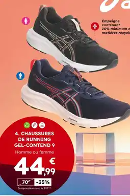 Sport 2000 ASICS Chaussures de running gel-contend 9 homme ou femme offre