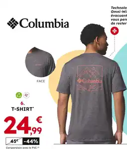 Sport 2000 COLUMBIA T-shirt offre
