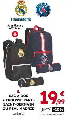 Sport 2000 REAL MADRID SAC À DOS + TROUSSE REAL MADRID offre