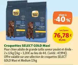 Maxi Zoo SELECT GOLD Croquettes SELECT GOLD Maxi offre