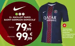 Sport 2000 NIKE 11. MAILLOT PARIS SAINT-GERMAIN DOMICILE offre