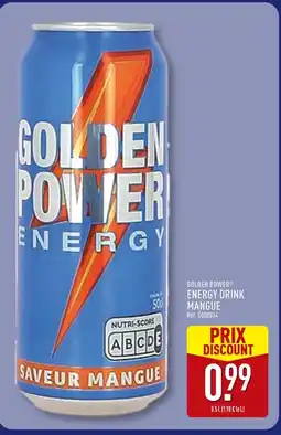 ALDI GOLDEN POWER Energy drink saveur mangue offre