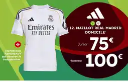Sport 2000 Adidas Maillot Real Madrid domicile junior ou homme offre