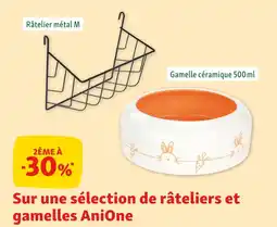Maxi Zoo AniOne 2ème à -30% sur une sélection de râteliers et gamelles AniOne offre