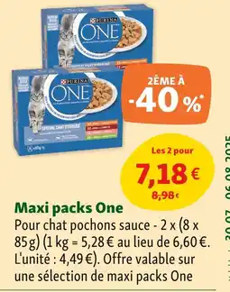 Maxi Zoo One Maxi packs offre