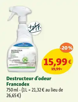Maxi Zoo Francodex Destructeur d'odeur offre