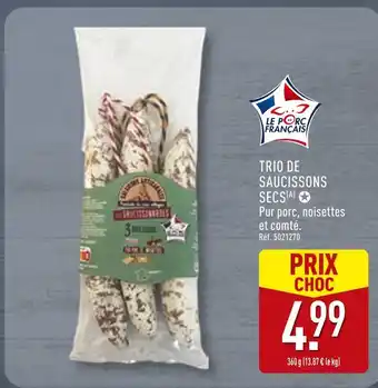 ALDI Le Porc Français Trio de saucissons secs offre