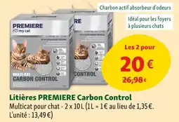 Maxi Zoo PREMIERE Litières Carbon Control offre