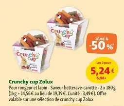Maxi Zoo Zolux Crunchy cup offre