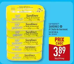 ALDI CAP ROUSSET Sardines à l'huile de tournesol offre